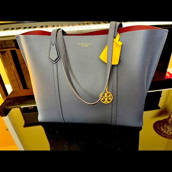 Tory Burch Perry Triple-Compartment Tote (Navy)